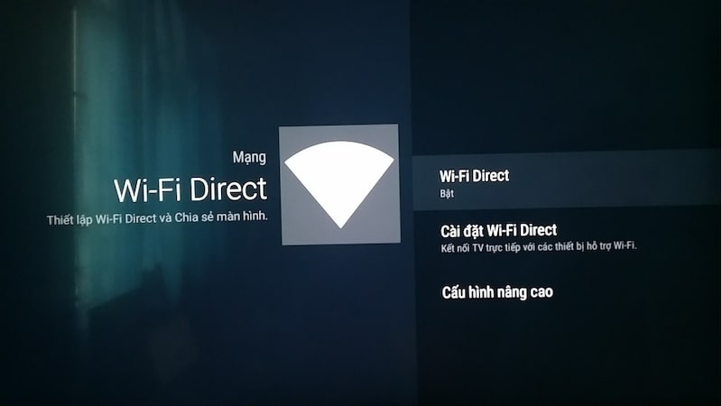 kết nối laptop với tivi qua wifi direct